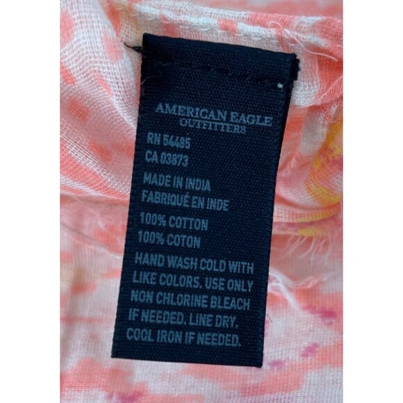 American Eagle Outfitters Pink & Orange Infinity Scarf Frayed Hem - Picture 4 of 4